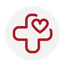 icon of medical symbol with heart